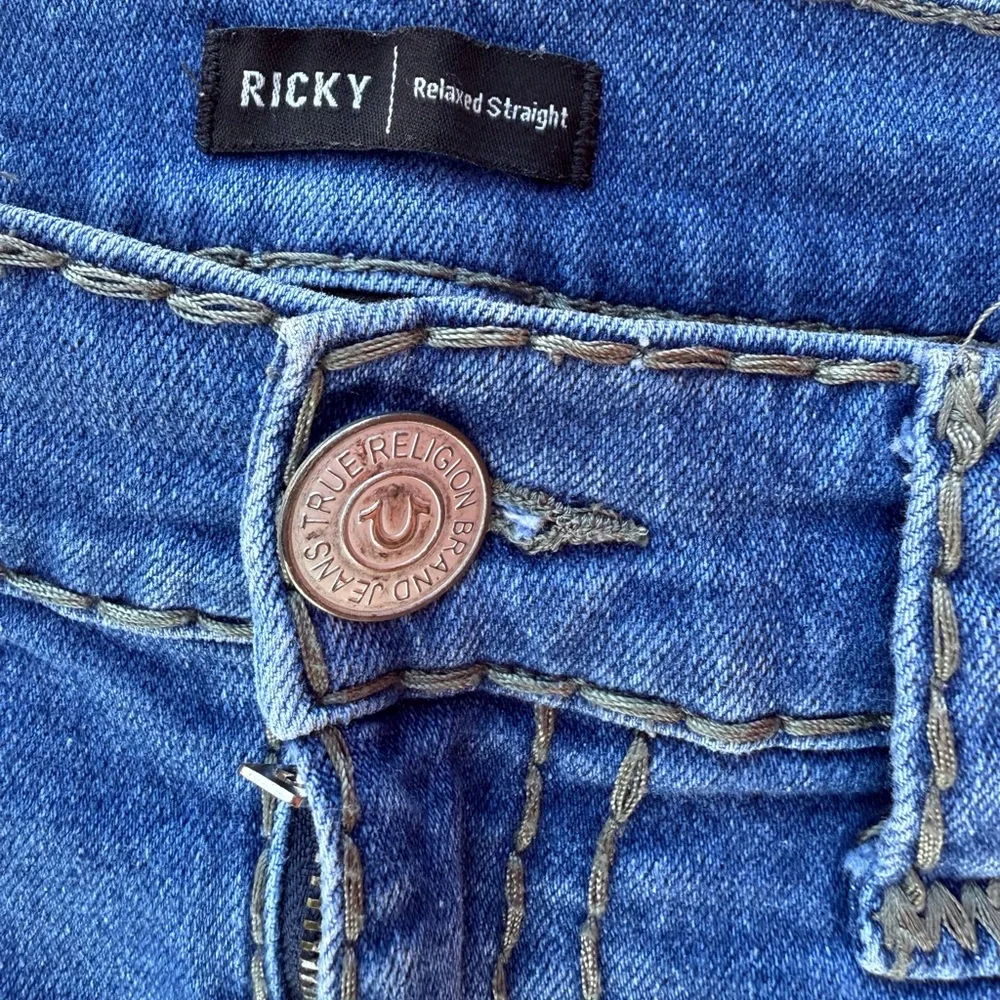 True Religion Blue Straight Leg Jeans